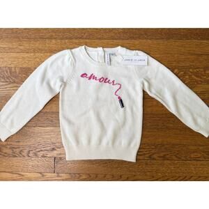 NWT Janie and Jack Girls' Amour Lipstick Sweater Size 3